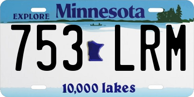 MN license plate 753LRM