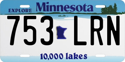 MN license plate 753LRN
