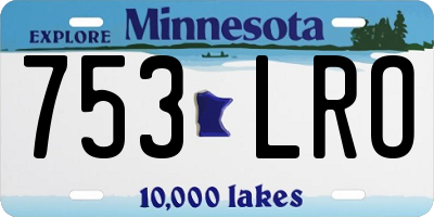 MN license plate 753LRO