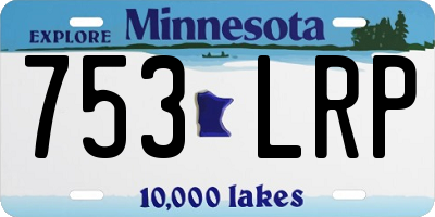 MN license plate 753LRP