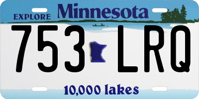 MN license plate 753LRQ