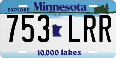 MN license plate 753LRR