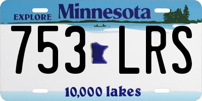 MN license plate 753LRS
