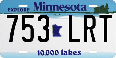MN license plate 753LRT