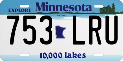 MN license plate 753LRU