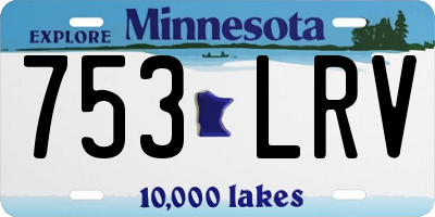 MN license plate 753LRV