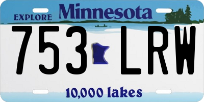 MN license plate 753LRW