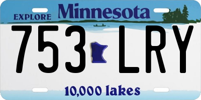 MN license plate 753LRY