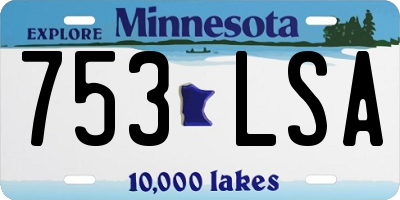 MN license plate 753LSA
