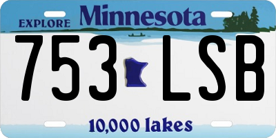MN license plate 753LSB
