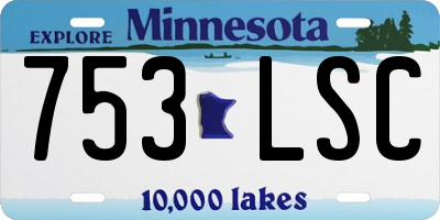 MN license plate 753LSC