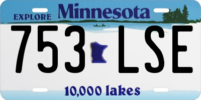 MN license plate 753LSE