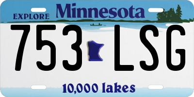 MN license plate 753LSG