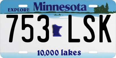 MN license plate 753LSK