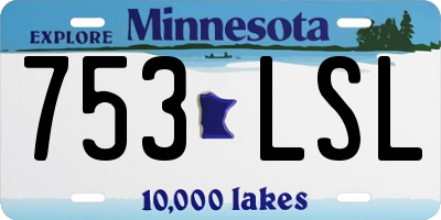 MN license plate 753LSL