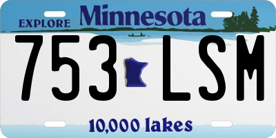 MN license plate 753LSM