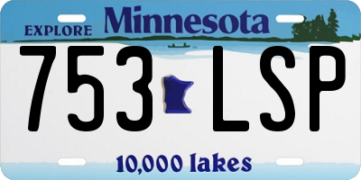 MN license plate 753LSP