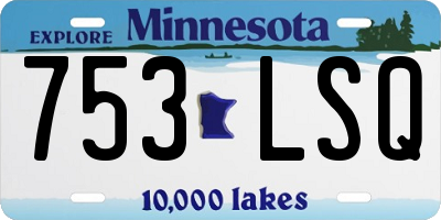 MN license plate 753LSQ