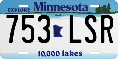 MN license plate 753LSR