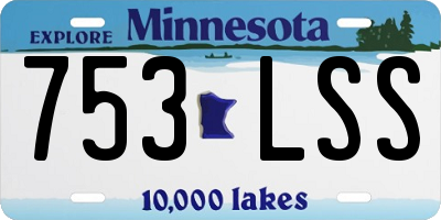 MN license plate 753LSS