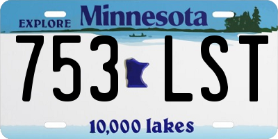 MN license plate 753LST