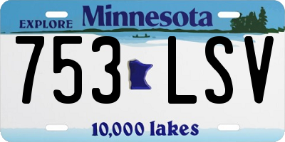 MN license plate 753LSV