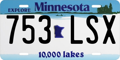 MN license plate 753LSX
