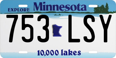 MN license plate 753LSY