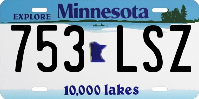 MN license plate 753LSZ