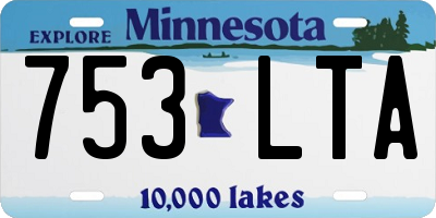 MN license plate 753LTA