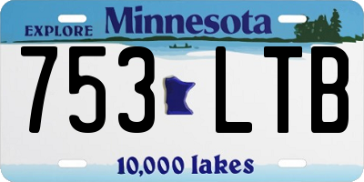 MN license plate 753LTB