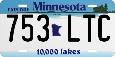 MN license plate 753LTC