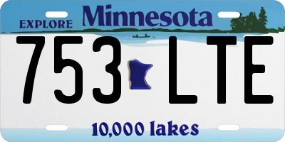 MN license plate 753LTE