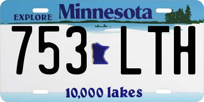 MN license plate 753LTH