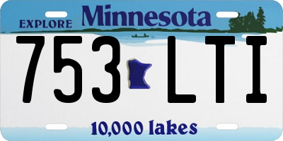 MN license plate 753LTI