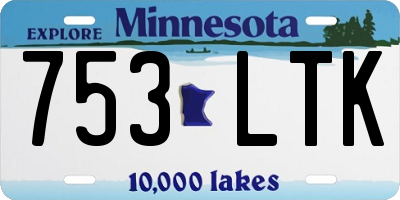 MN license plate 753LTK