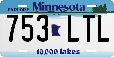 MN license plate 753LTL