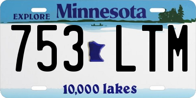 MN license plate 753LTM
