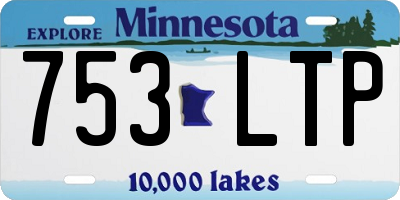 MN license plate 753LTP