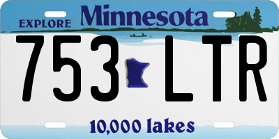 MN license plate 753LTR