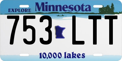 MN license plate 753LTT