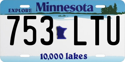 MN license plate 753LTU