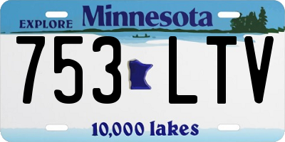 MN license plate 753LTV