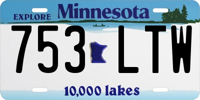 MN license plate 753LTW