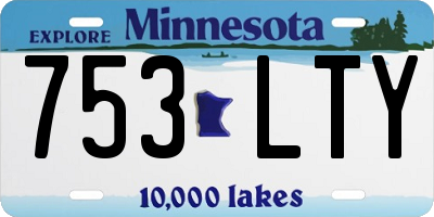 MN license plate 753LTY