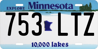 MN license plate 753LTZ