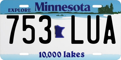 MN license plate 753LUA