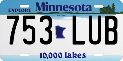 MN license plate 753LUB