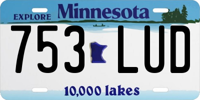 MN license plate 753LUD
