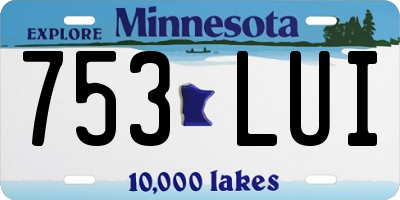 MN license plate 753LUI